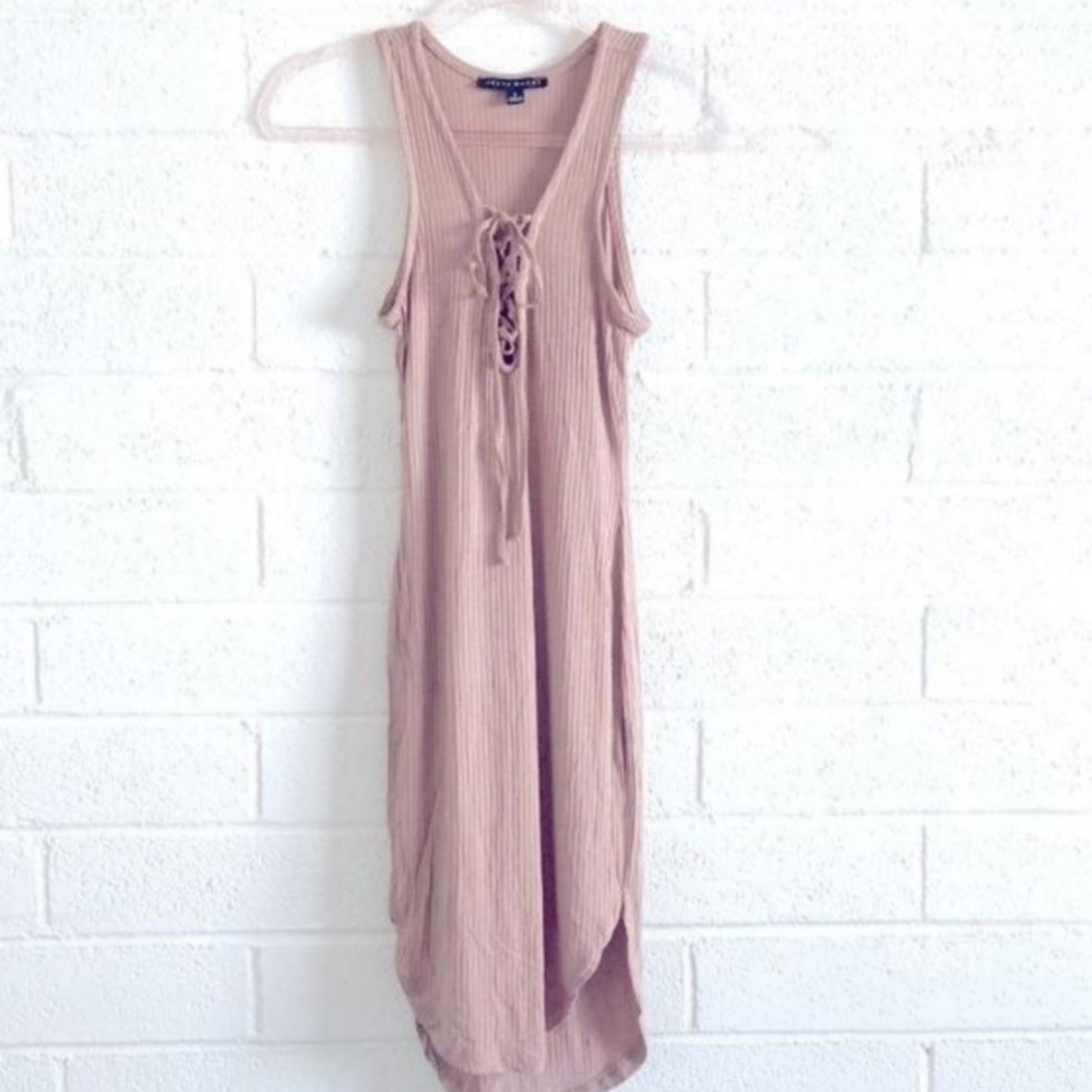 Haute Monde Midi Dress Tan Small